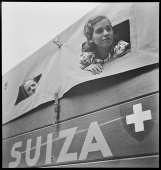 Garcia de Paredes, ein ehemaliges Kloster dient während dem Bürgerkrieg als Flüchtlingszentrum, Einsatzort der «Ayuda Suiza». Vor der Fahrt nach Valencia