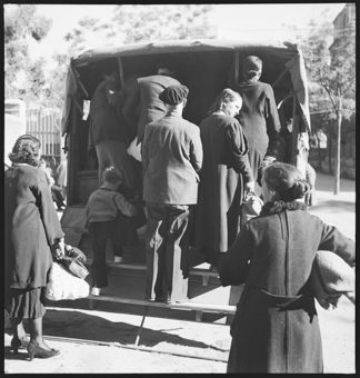 Garcia de Paredes, ein ehemaliges Kloster dient während dem Bürgerkrieg als Flüchtlingszentrum, Einsatzort der «Ayuda Suiza». Vor der Fahrt nach Valencia