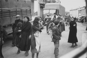 Spanische Flüchtlinge in Le Perthus