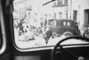 Spanische Flüchtlinge in Le Perthus