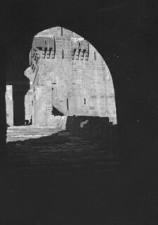 Syrien, Aleppo: Zitadelle; Aufgang zu Tor vom Turm