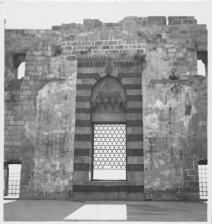Syrien, Aleppo: Zitadelle; Detailansicht Fenster