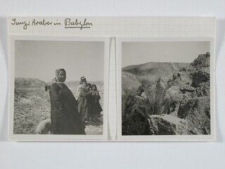 Irak, Babylon: Alltagsszene u. Landschaft; Karteikarte: Junge Menschen; Landschaft