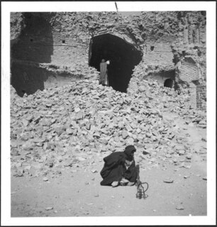 Irak, Ukhaidar: Festung; Verschütteter Eingang Ehrenhof, Ukhaidar Festung