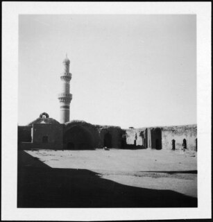 Irak, Bagdhad (Bagdad): Bauten; Ansicht Bauten und Minarett