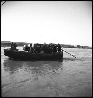 Irak, Mossul: Grosse Zab; Überquerung des Flusses mit einer Fähre