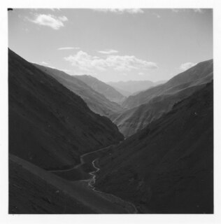 Persien, Schalus-Pass (Chalus Strasse) im Elburs-Gebirge (Elburz): Landschaft; Blick ins Tal