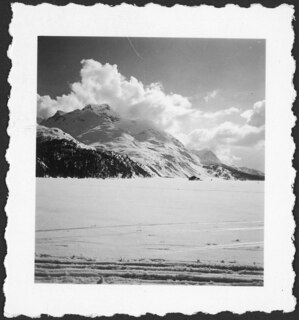 Schweiz, Engadin: Landschaft; Blick auf den Silsersee und den Piz Margna