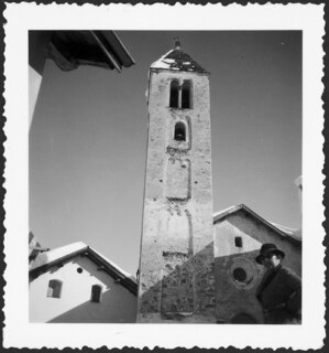 Schweiz, Celerina: Häuser; Kirchturm