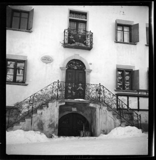 Schweiz, Samedan: Haus; Gemeindehaus in Samedan; Samedan