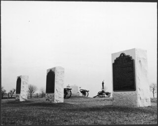 USA, Gettysburg/PA: Gettysburg National Military Park; Kriegsdenkmal in Gettysburg für The Battle of Gettysburg 1863