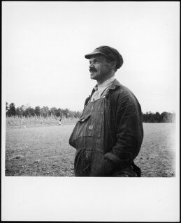 USA, Gruetli/TN: Farm; Ein Mann auf einer Wiese