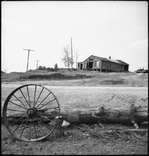 USA, Cumberland Mountains/TN: Landschaft; Gebäude auf einem Hügel