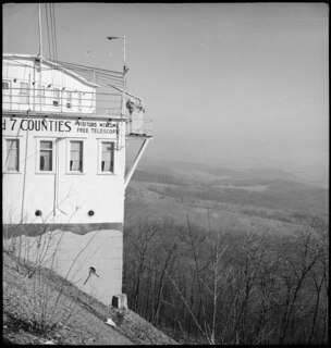 USA, Route 30 Lincoln Highway/PA: Grand View Point Hotel; Blick vom Hotel in die Ebene