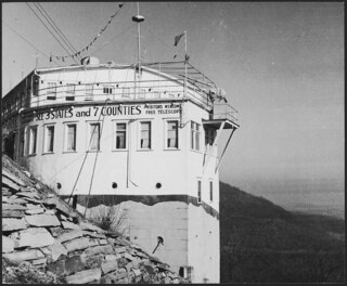 USA, Route 30 Lincoln Highway/PA: Grand View Point Hotel; Blick auf das Hotel und die Ebene