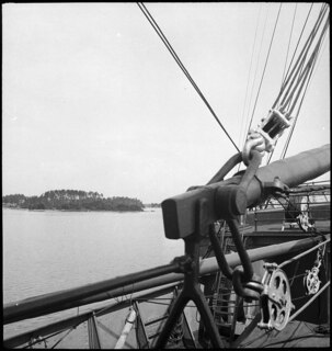 Finnland: Schiff; Blick vom Schiff auf die Seenlandschaft
