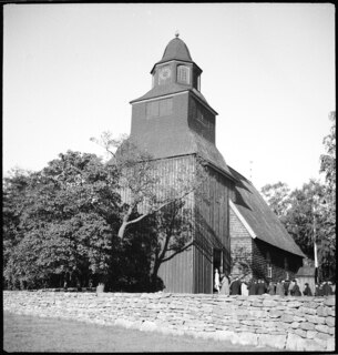 Schweden, Stockholm: Skansen; Seglora-Kirche im Freilichtmuseum