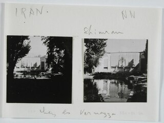 Iran, Teheran (Tehran): Gärten; Karteikarte: 2 Ansichten eines Gebäudes