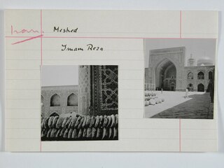 Iran, Meshed (Mashhad): Imam-Reza-Schrein; Karteikarte: Ansichten der Moschee
