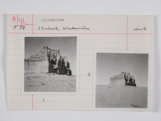 Afghanistan, Shabash (Sha Bash): Landschaft; Karteikarte: Eine Felsformation in der Landschaft