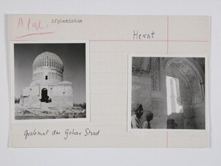 Afghanistan, Herat: Musalla-Komplex; Karteikarte: Kuppelbau