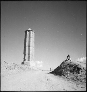 Afghanistan, Ghazni (Ghazna): Landschaft; 2 Säulen auf einer Ebene