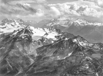 Weisshorn, Berg, Ballonaufnahme
