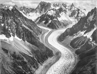 Gletscher Mer de Glace, Landschaft