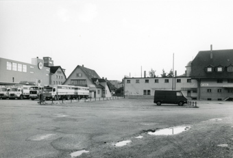 Brauerei-Areal mit Parkplatz und der Brauerei, gehört zu Dossier: Überbauung Brauerei