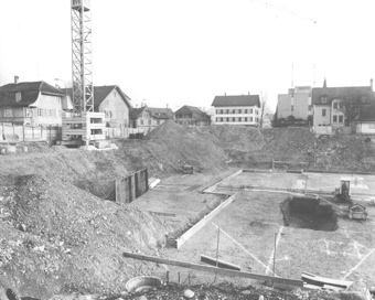 Brauerei-Baustelle, gehört zu Dossier: Brauerei Baumberger