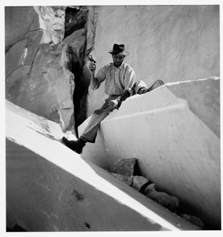 Arbeiter im Steinbruch von Carrara