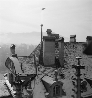Dach des Stiftsgebäudes, Münsterplatz Bern