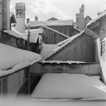 Verschneite Dächer Berner Altstadt