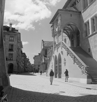 Berner Rathaus und Metzgergasse, Bern