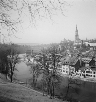 Blick vom Muristalden auf Aare und Altstadt Bern