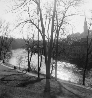 Blick vom Muristalden auf Aare und Altstadt Bern