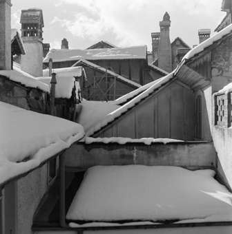 Verschneite Dächer Berner Altstadt