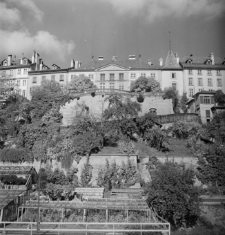Erlacherhof Junkerngasse 47, Terrasse und Gärten unterhalb Terrasse