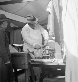 Metzger am Fleischmarkt Kesslergasse, Bern