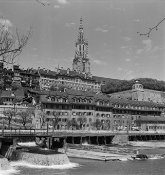 Blick von der Schwellenmatte zum Münster, Bern