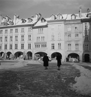 Münsterplatz und Kesslergasse im Winter, Bern