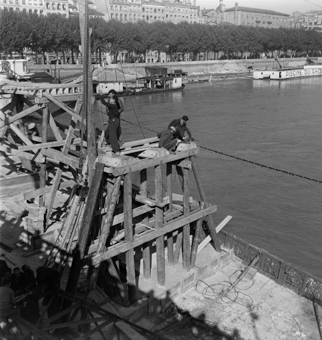 Wiederaufbau einer Brücke in Lyon