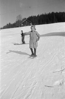Kinder auf Skiern 