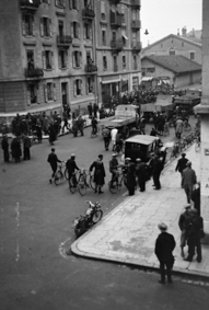 Unruhen von Genf 1932: Verkehrsstau bei Strassensperre