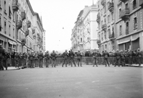 Unruhen von Genf 1932: Strassensperre 